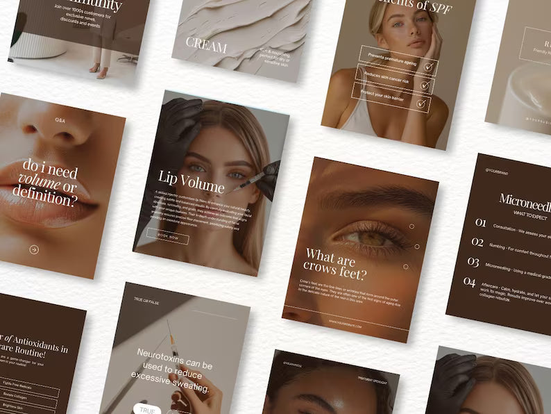 Medspa Instagram Templates for Nurse Injectors | Aesthetic Nurse Social Media Kit + 12-Month Membership