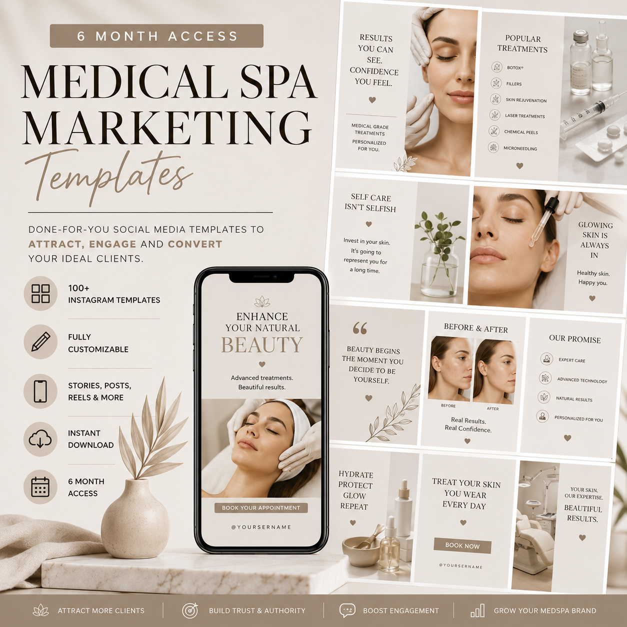 Medical Spa Marketing Templates – 6 Month Access